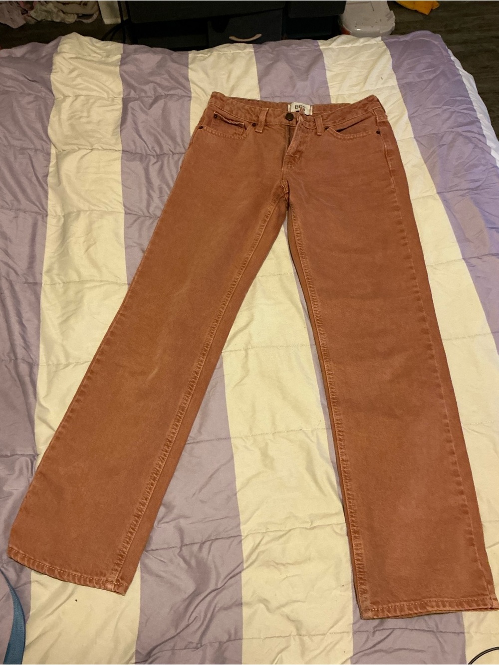 BDG Rust Orange Straight-Leg Jeans